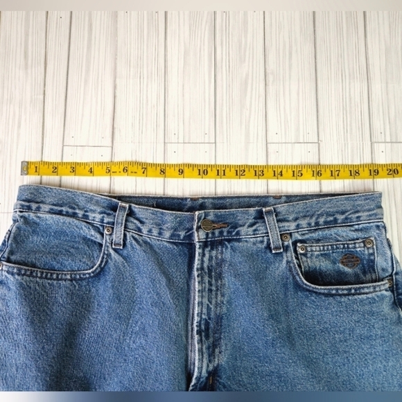 Harley Davidson Motorcycles Original Straight Leg Jeans in Indigo Denim Sz 38 - Picture 9 of 11